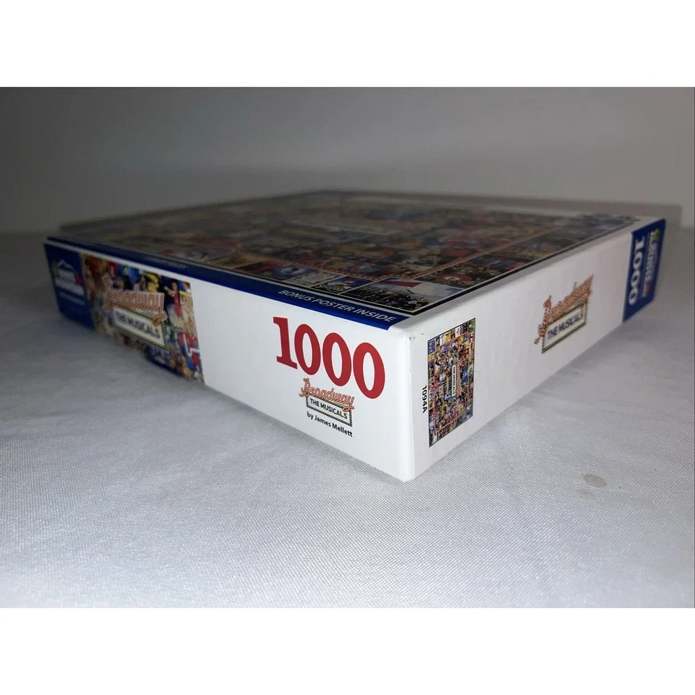 Broadway The Musicals Collage 1000 Piece Jigsaw Puzzle White Mountain NEW Sealed